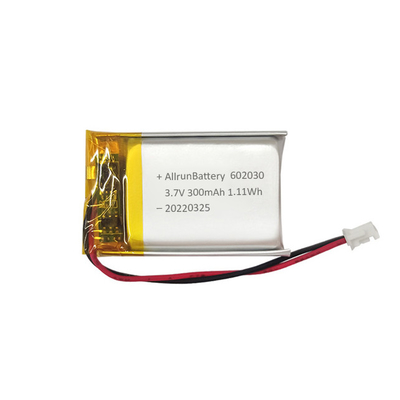 Светлая батарея 3.7V 300mAh литий-полимерной батареи 602030 LiPo прямоугольника