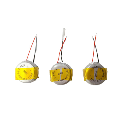 перезаряжаемые предложения батареи кнопки 3.7V 60mAh LiPo блока батарей Li-полимера 1C