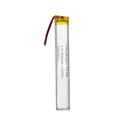 блок батарей Lipo таможни 3.7V 850mAh 701488 ультра узкий для медицинских служб