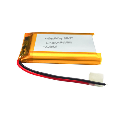 Мощная батарея прямоугольной формы Custom 3,7 V 1500mAh LiPo Battery