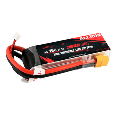 3S 3500mAh батарея полимера блока батарей 75C Li разрядки 11,1 v высокая LiPo