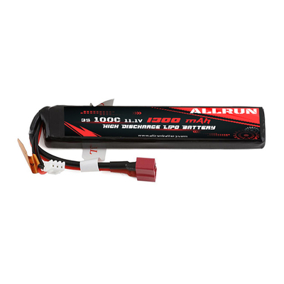 RC 100C 11.1V Li Polymer Battery High C Rate 3S 1300mAh LiPo Battery